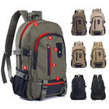 Canvas Backpack Mountaineering Bag Large Capacity Computer Bag