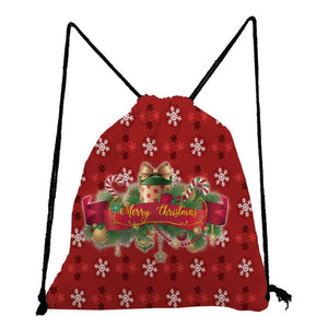 Christmas Snowflake Gift Shoe Pocket Big Capacity Travel Bag