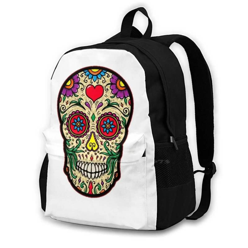 Mexican Sugar Skull School Bag Big Capacity Backpack Laptop 15 Inch