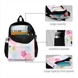 Pink & Mint Green Japanese Floral Pattern School Bags for Teenage Girls