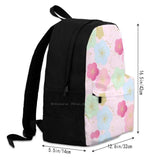 Pink & Mint Green Japanese Floral Pattern School Bags for Teenage Girls