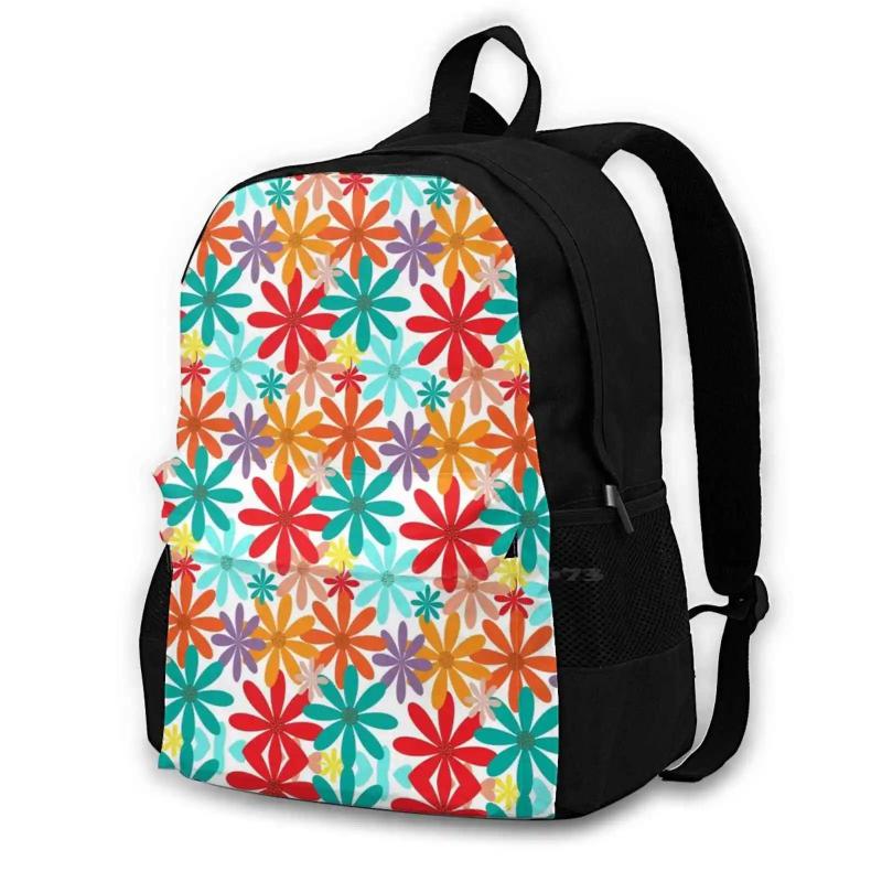 Floral Pattern Backpacks Bag - Colorful Design