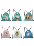 High Capacity Drawstring Bag Nurse Thermometer Print Backpack