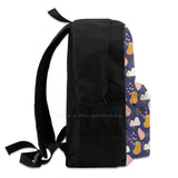 Lovely Flower Pattern Laptop Backpack Unicorn Design