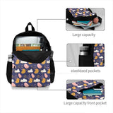 Lovely Flower Pattern Laptop Backpack Unicorn Design