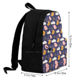 Lovely Flower Pattern Laptop Backpack Unicorn Design