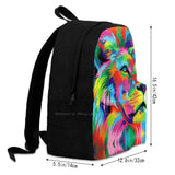 Colourful Lion Backpack Laptop Travel Bag