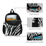 Leopard Print And Wolves Satchel Schoolbag Backpack