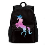 3D Print Unicorn Girl Backpack Magical Rainbow Glitter Stars Night