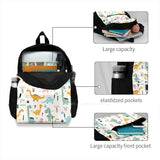 Dino Cartoon Backpack For School Travel Laptop Bag
