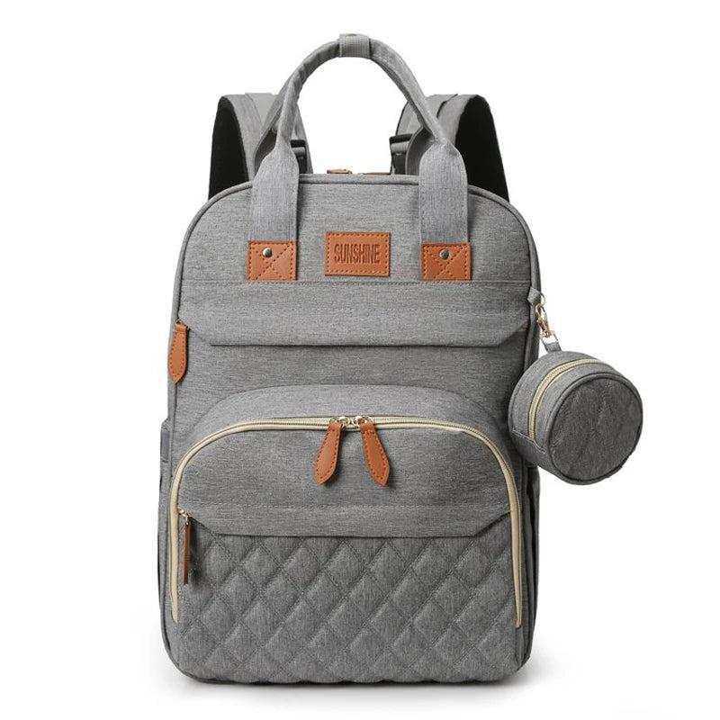 Outting Folding Mummy Bag Diaper Bag Large Capacity Backpack
