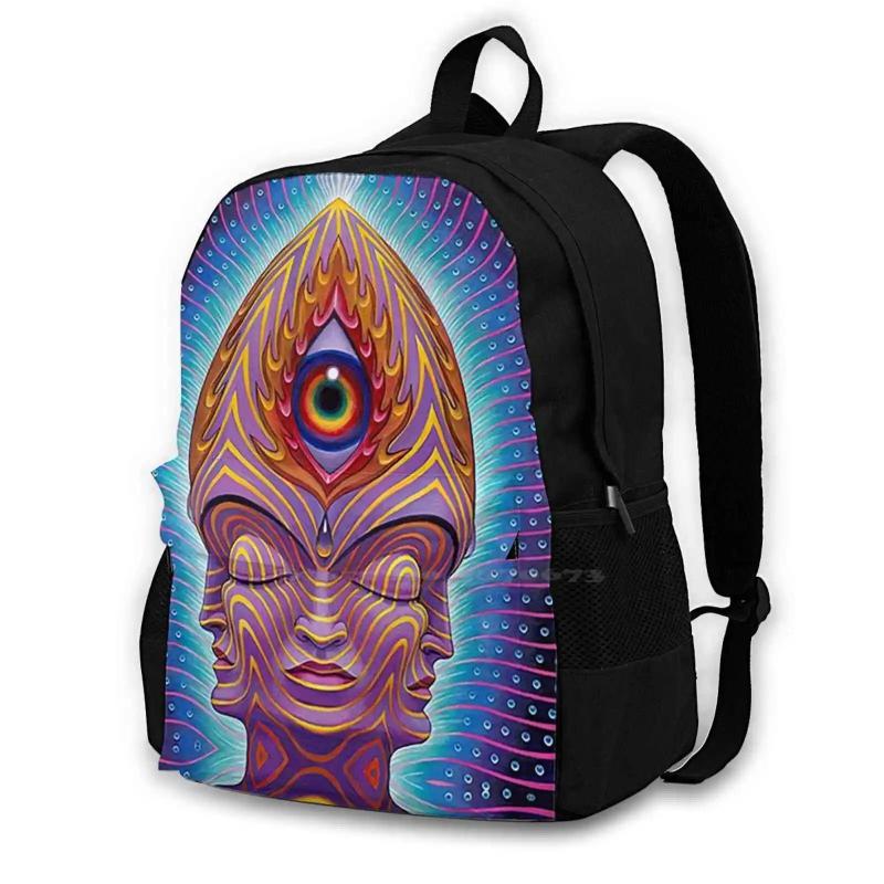 Grey Large Capacity Backpack Laptop Travel Bags