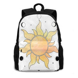 Tangled Sun Moon Stars School Bag Big Capacity Backpack Laptop 15 Inch
