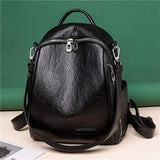 Women's PU Backpack Schoolbag Rucksack Girl Shoulder Bagpack