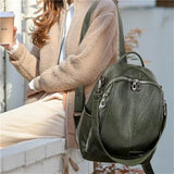 Women's PU Backpack Schoolbag Rucksack Girl Shoulder Bagpack