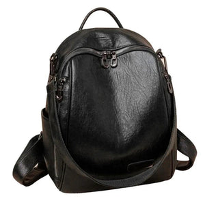 Women's PU Backpack Schoolbag Rucksack Girl Shoulder Bagpack