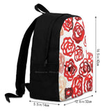 Red Rose Romance Floral Laptop Bagpack