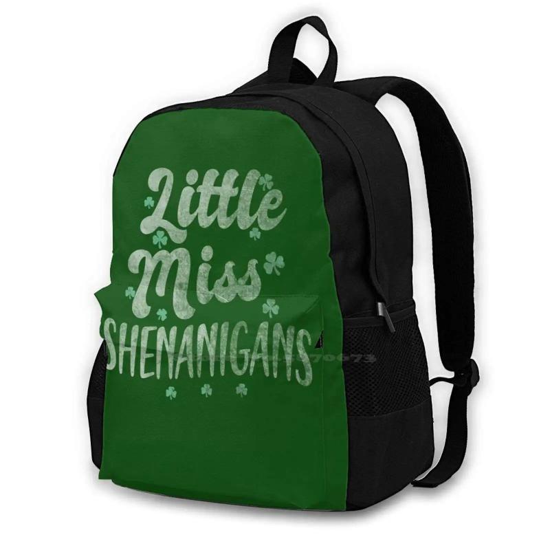 Girls Shenanigans 3D Print Backpack Casual Bag Saint Patricks