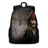 Pirates of the Caribbean Backpack for Men Women Girls Teenage Johnny Depp