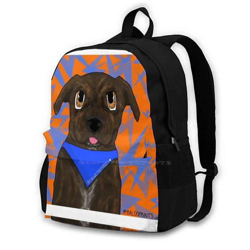 Chewie School Bags For Teenage Girls Laptop Travel Bags Pitbull Dog Portrait