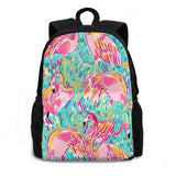 Flamingo 3D Print Backpack Casual Bag Summery Vibrant