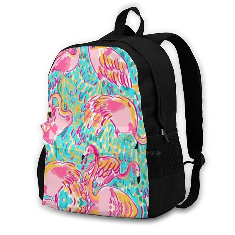 Flamingo 3D Print Backpack Casual Bag Summery Vibrant