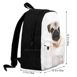 Fawn Pug Puppy 3D Print Backpack Casual Bag