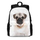Fawn Pug Puppy 3D Print Backpack Casual Bag
