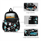Halloween Cat Skull Backpack Colorful Funky Pattern