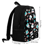 Halloween Cat Skull Backpack Colorful Funky Pattern