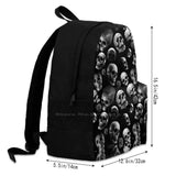Skulls & Rose Pattern Large Capacity Backpack Laptop Travel Bags