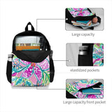 Flowery Flowers Backpack for Student School Laptop Travel Bag