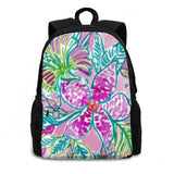 Flowery Flowers Backpack for Student School Laptop Travel Bag