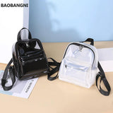 Mini Backpack PVC Waterproof Transparent School Bag Backpacks for Women