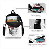 Skull-Roses Teen College Student Backpack Laptop Travel Bags