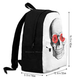 Skull-Roses Teen College Student Backpack Laptop Travel Bags