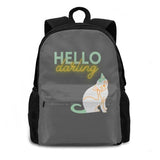 Confident Cat Scratching Itself Laptop Backpack