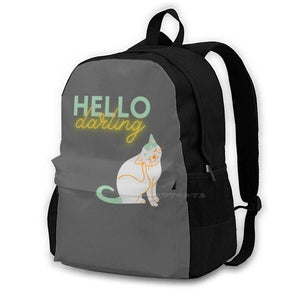 Confident Cat Scratching Itself Laptop Backpack