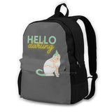 Confident Cat Scratching Itself Laptop Backpack