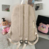 Corduroy Women Backpack Solid Schoolbag Teen Girl Travel Shoulder Bags