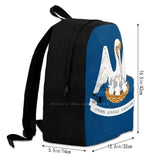 Louisiana Flag Backpack Laptop Travel Bags State Child