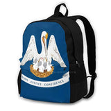 Louisiana Flag Backpack Laptop Travel Bags State Child