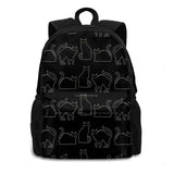 Cats - Symbol Of Witch School Bags For Teenage Girls Laptop Travel Bags
