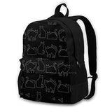 Cats - Symbol Of Witch School Bags For Teenage Girls Laptop Travel Bags