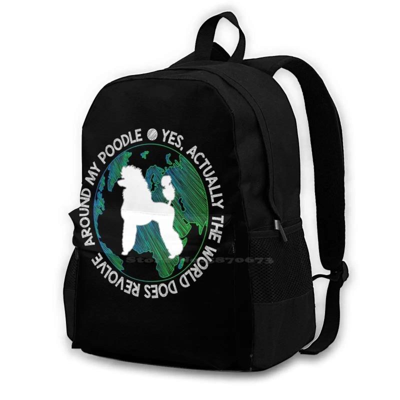 My Poodle Teen College Student Backpack Laptop Travel Bags
