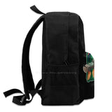 Green Parrot On A Perch Backpack For Student School Laptop Travel Bag