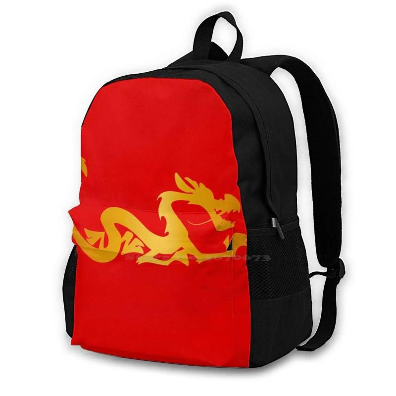 Mushu 3D Print Backpack Golden Minimalist