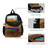 Radiant Rotation Travel Laptop Bagpack Bags Orange Red Abstract
