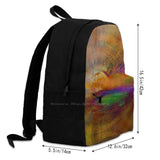 Radiant Rotation Travel Laptop Bagpack Bags Orange Red Abstract