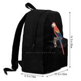 Small Colorful Parrot Perch Schoolbag Backpack